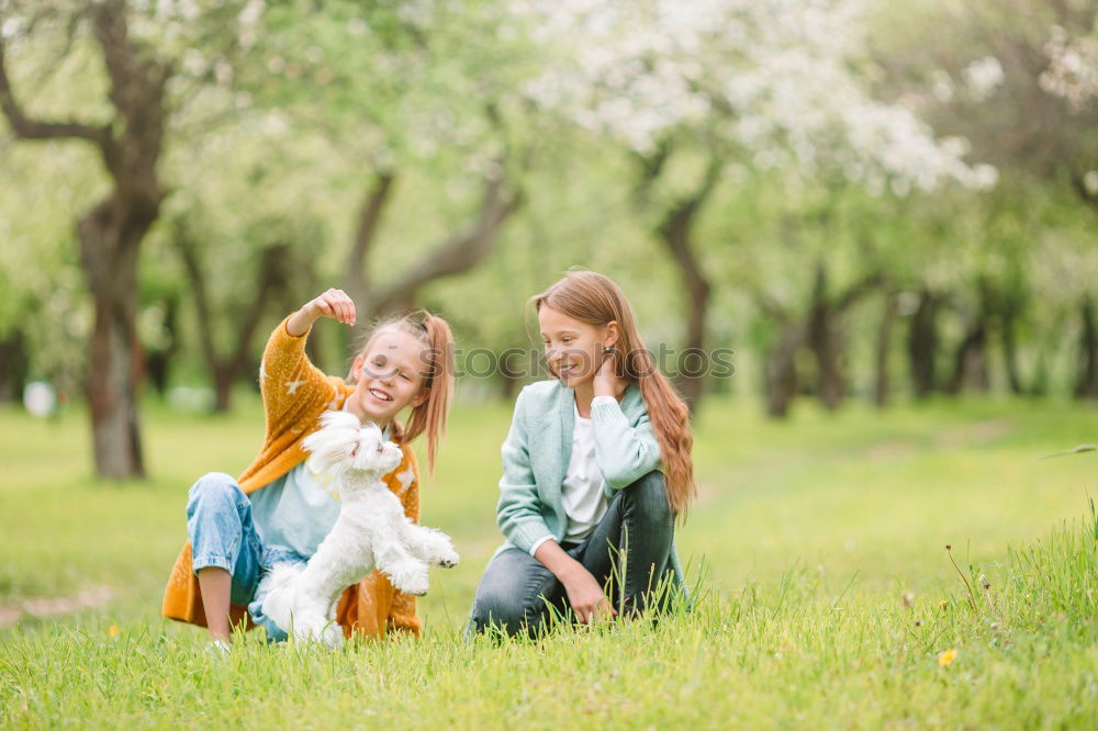 Similar – mother and little girl playing in the park