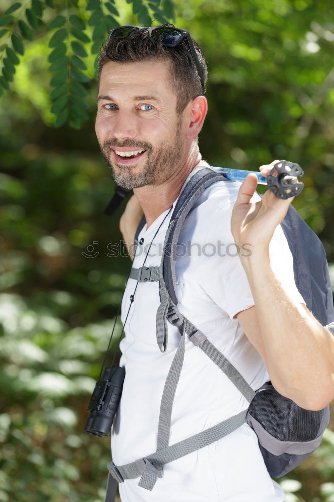 Similar – Young Backpacker enjoying of Nature.