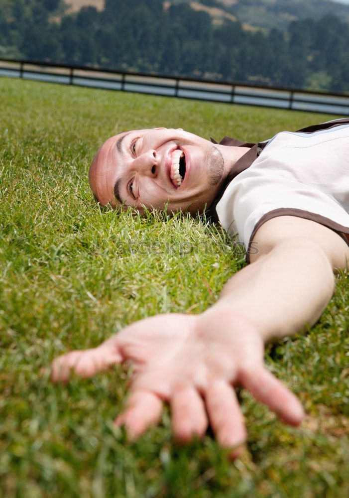 Similar – Image, Stock Photo chillout Man Fellow Grass