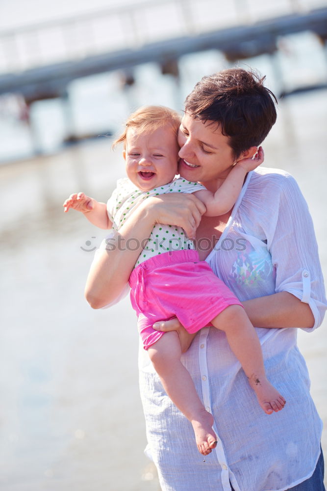 Similar – Image, Stock Photo Adorable girl and her mother in a summer day