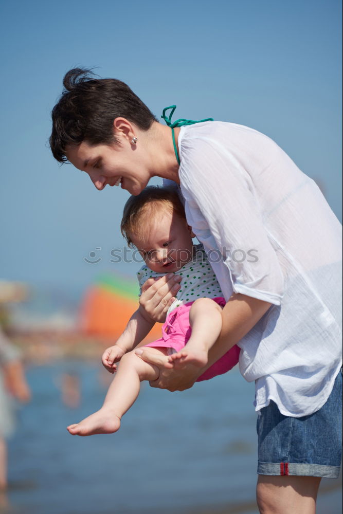 Similar – Image, Stock Photo Young boy and his little sister sitting on jetty over the lake and dipping feet in water on sunny day in the summertime