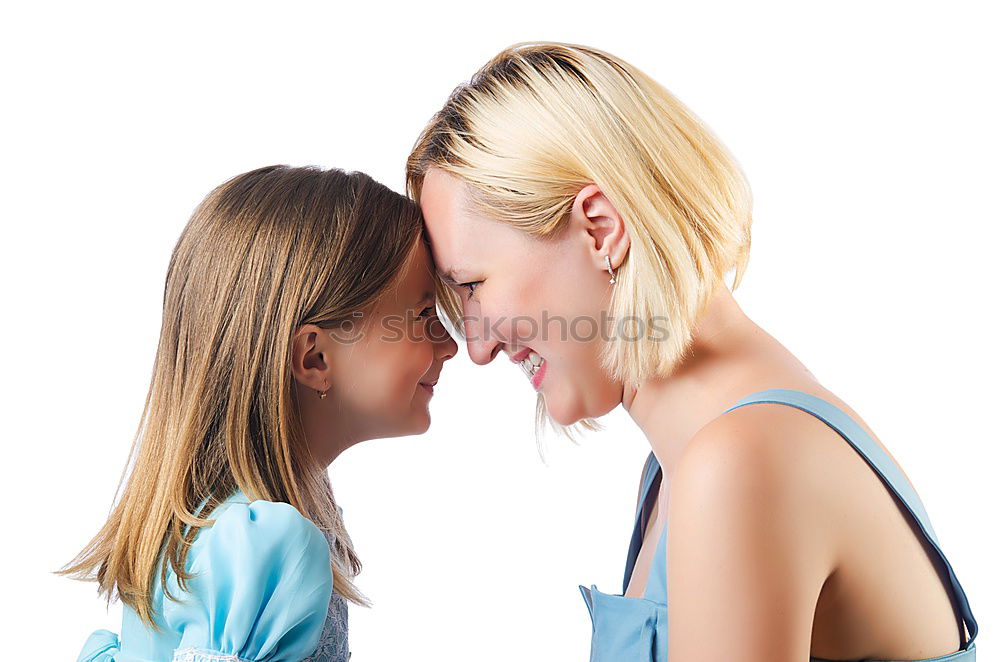 Similar – Image, Stock Photo Mother and daughter smiling and hugging outdoors