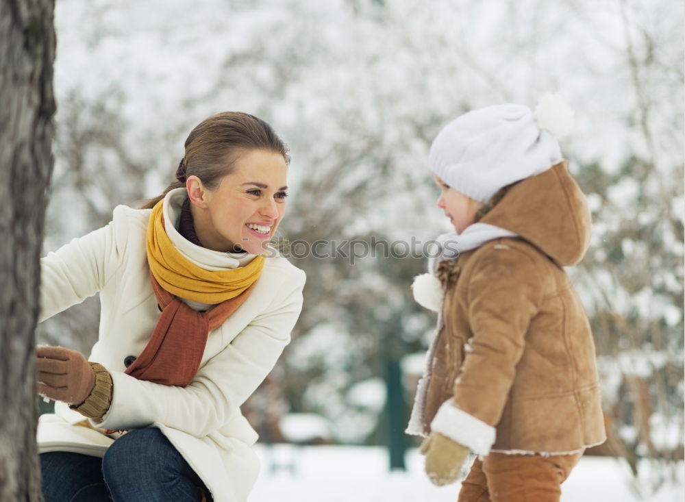 Similar – Image, Stock Photo Happy family walking together holding hands in the forest