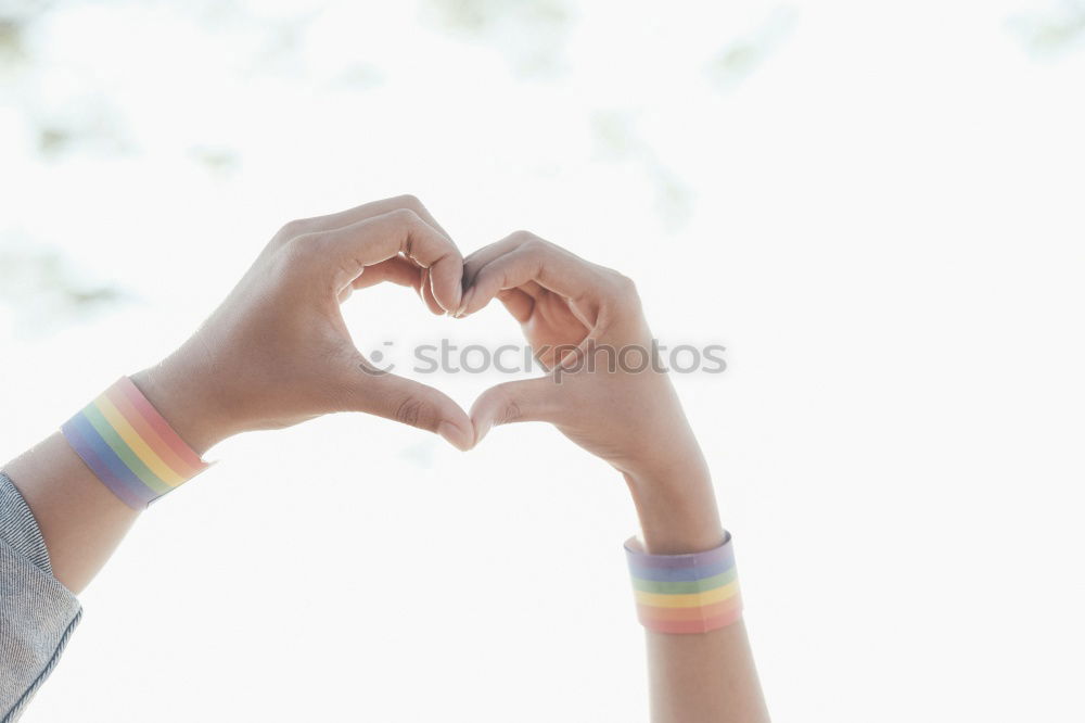 Similar – Image, Stock Photo woman’s hands painted with watercolors in form of a heart
