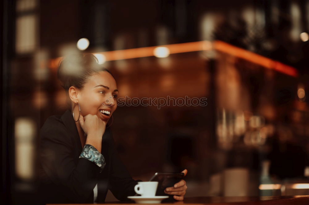 Similar – Young man receiving coffee at café