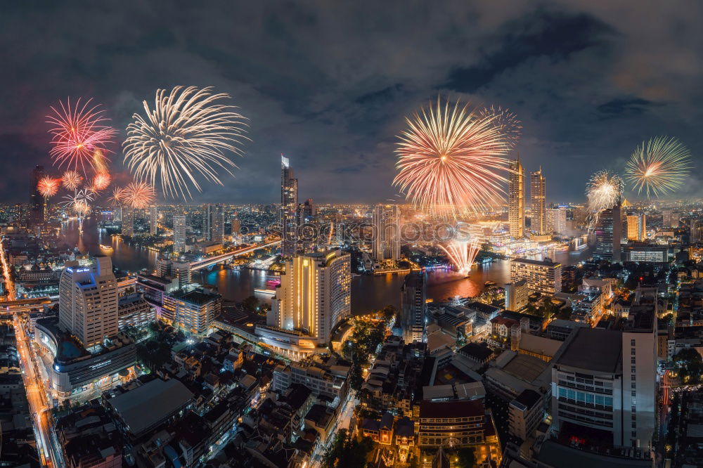 Similar – Image, Stock Photo New Year’s Eve at the Oberbaum Bridge I