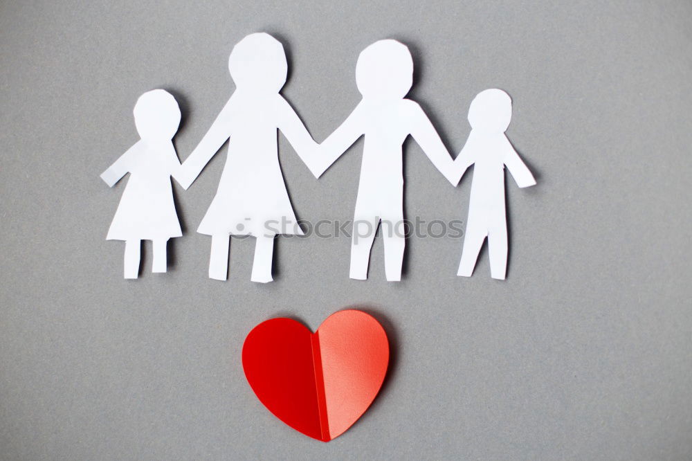 Similar – Family happiness | paper chain of a family with heart symbol