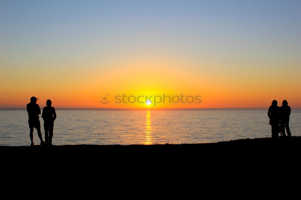 Similar – Image, Stock Photo sunset friendship