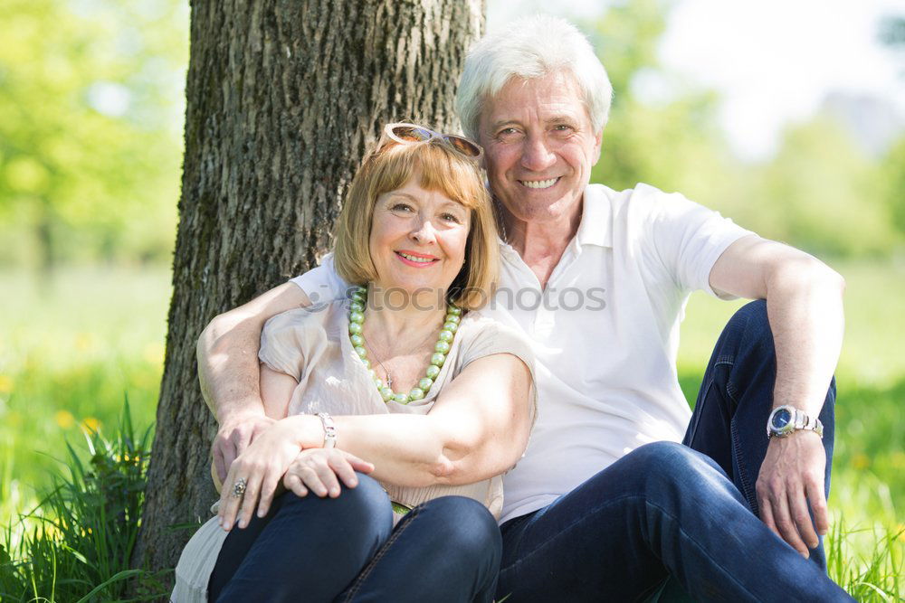 Similar – Retired couple in the green