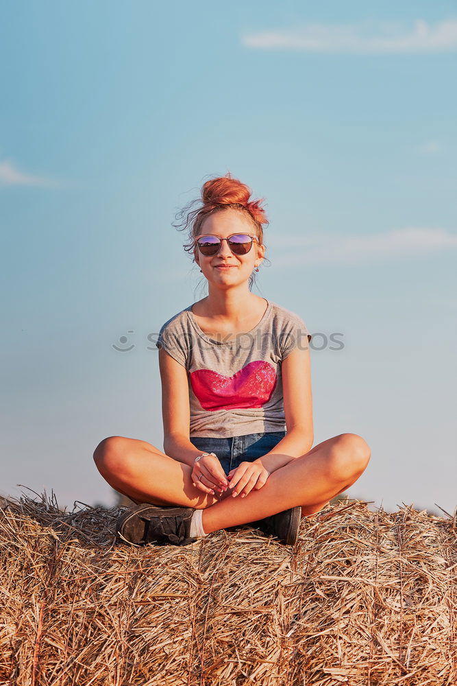 Similar – Image, Stock Photo Happy Teenage Girl Using Mobile In Park