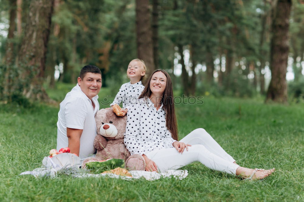 Similar – Image, Stock Photo happy family on a walk with a small child