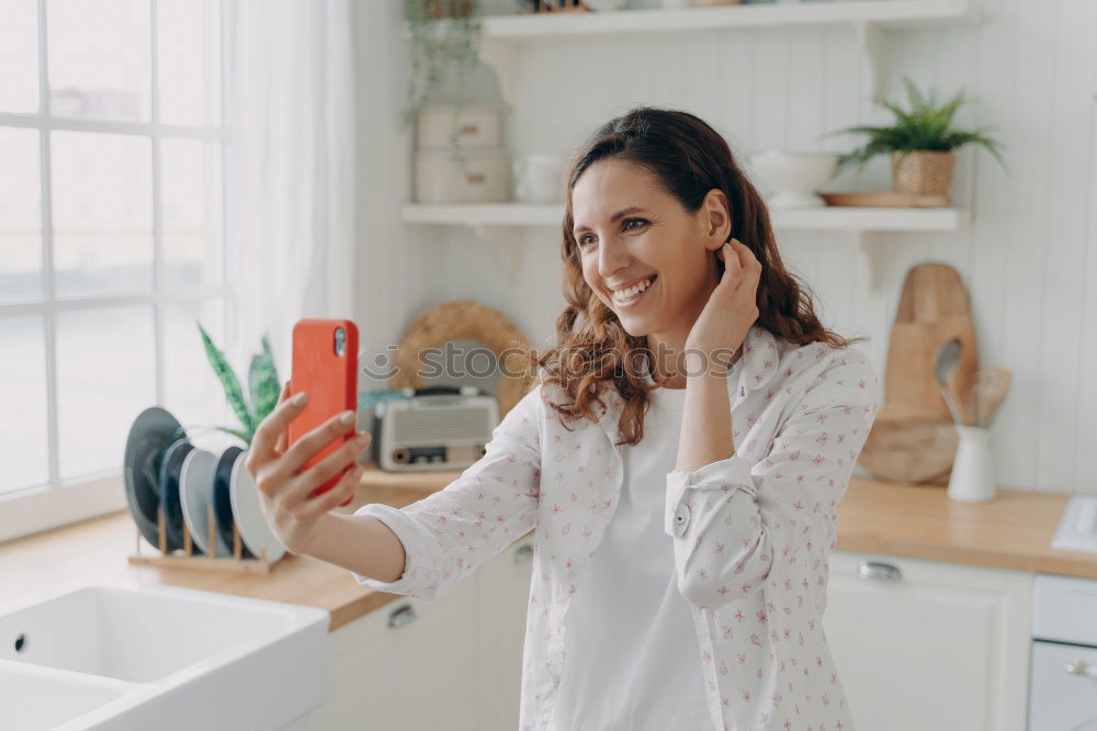 Similar – Image, Stock Photo Pretty woman at opened fridge