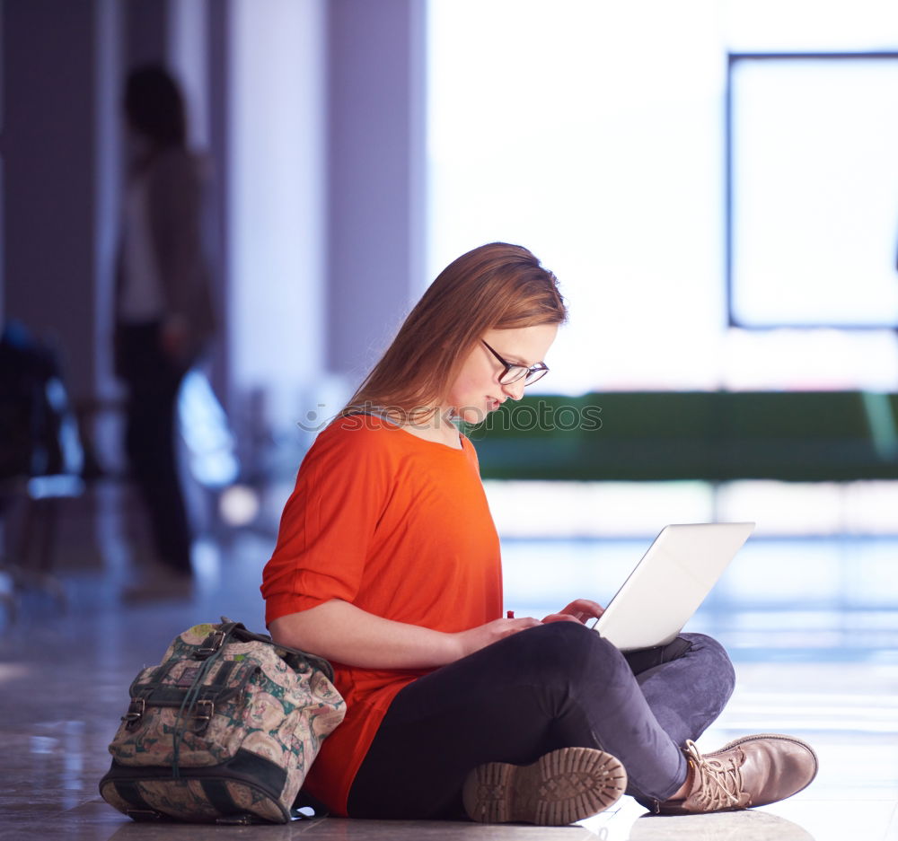 Similar – Image, Stock Photo young boy looking at tablet pc computer with frustrated look on his face