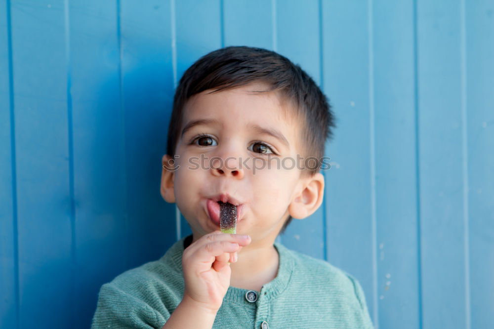 Similar – Image, Stock Photo smiling little boy with funny face