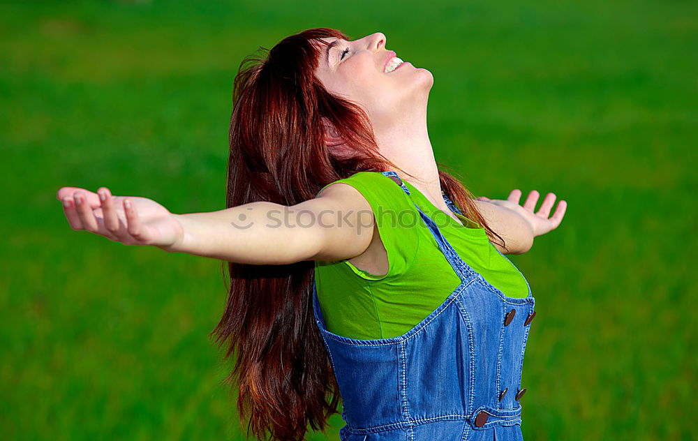 Similar – Image, Stock Photo Man doing yoga in nature.