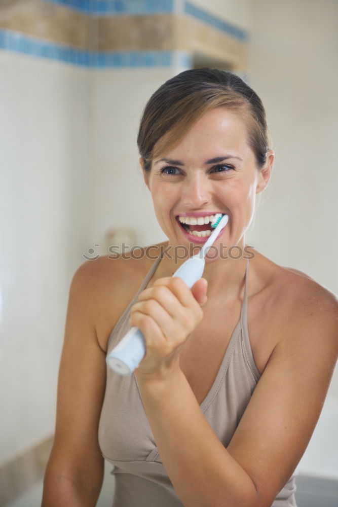 Similar – Image, Stock Photo Young Black Man Brushing Teeth Thoroughly