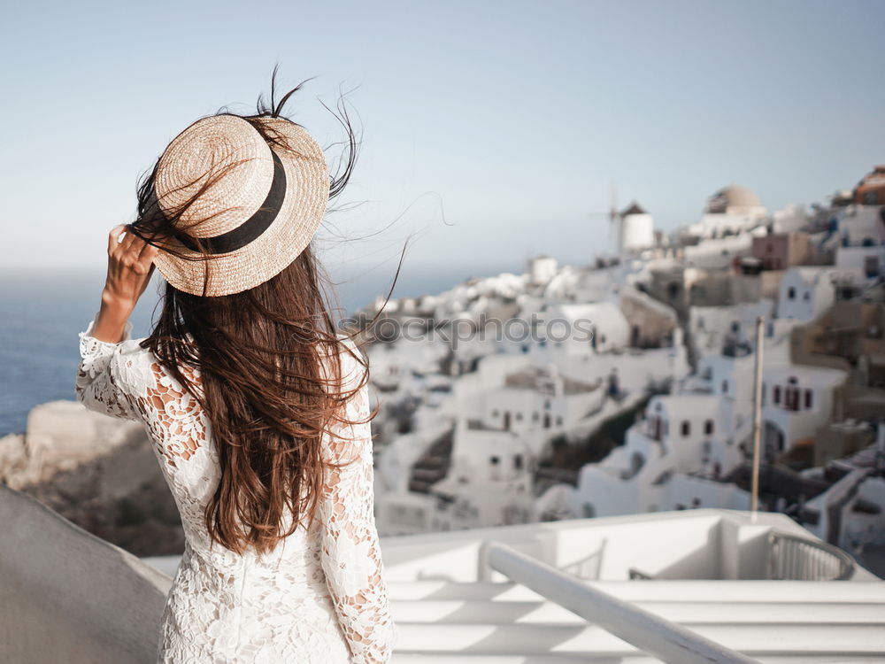 Similar – Image, Stock Photo Girl with hat in the cable car.