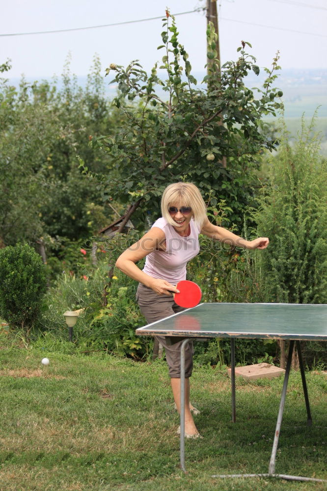 Similar – Girl plays badminton