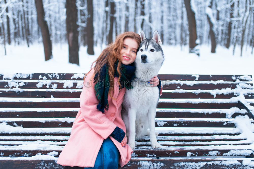Similar – Image, Stock Photo mom with a cat Lifestyle