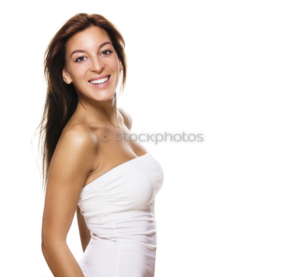 Similar – Image, Stock Photo Portrait of a beautiful young woman smiling