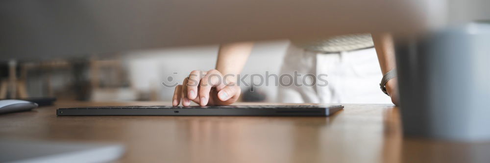 Similar – Image, Stock Photo Child writes homework