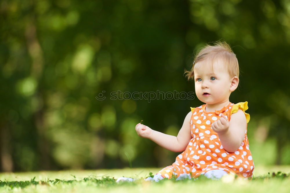 Similar – Image, Stock Photo look here Toddler Child