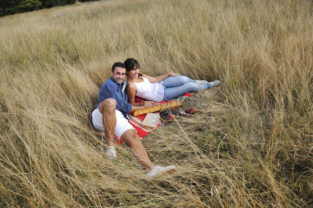 Similar – Image, Stock Photo Couple of young hugging and shouting