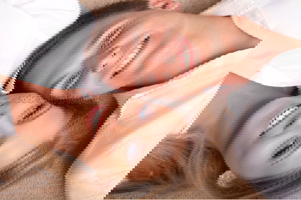 Similar – Image, Stock Photo Lovely brother and sister lying in bed at home. Concept of Brother And Sister Together Forever
