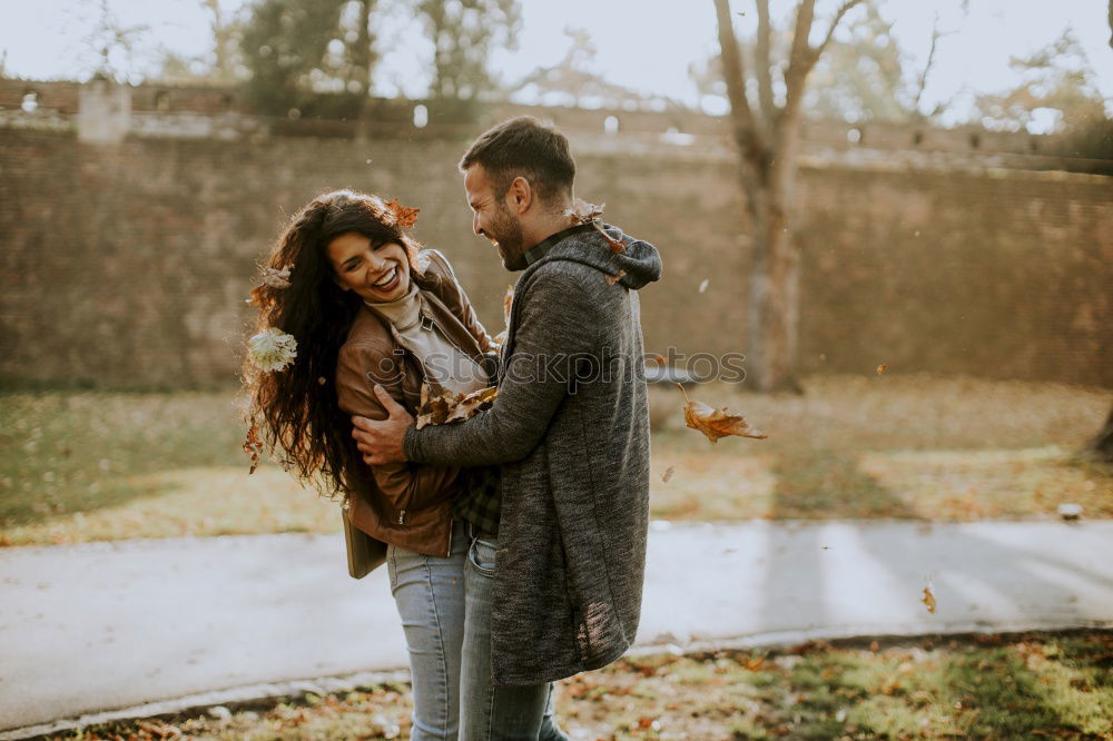 Similar – Image, Stock Photo Man kissing and embrace lady