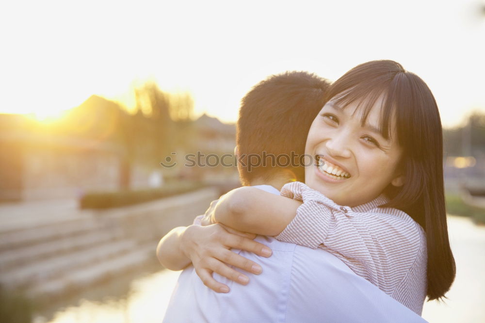 Similar – Image, Stock Photo Young sisters playing 2