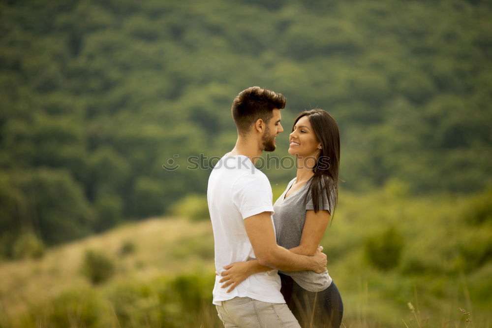 Similar – happy lovers on Holiday in the alps mountains