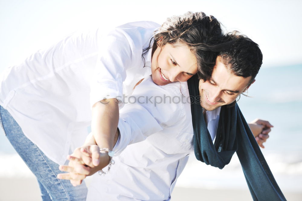 Similar – Image, Stock Photo Fitness couple doing stretches beofore starting the workout