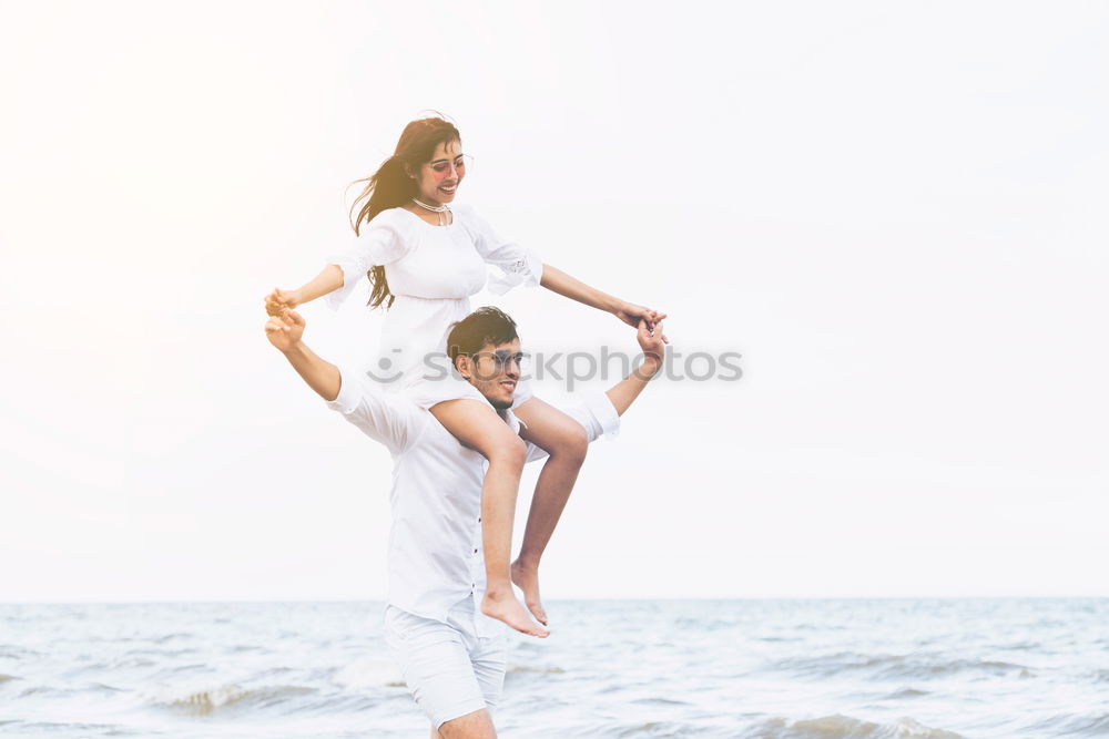 Similar – Image, Stock Photo Young woman doing yoga in the beach.