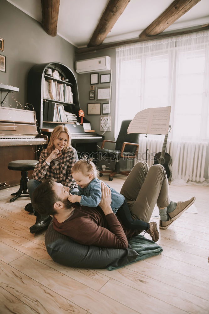 Similar – happy child girl having fun at home