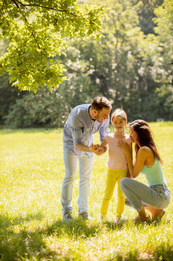 Similar – Image, Stock Photo Happy lesbian couple with child