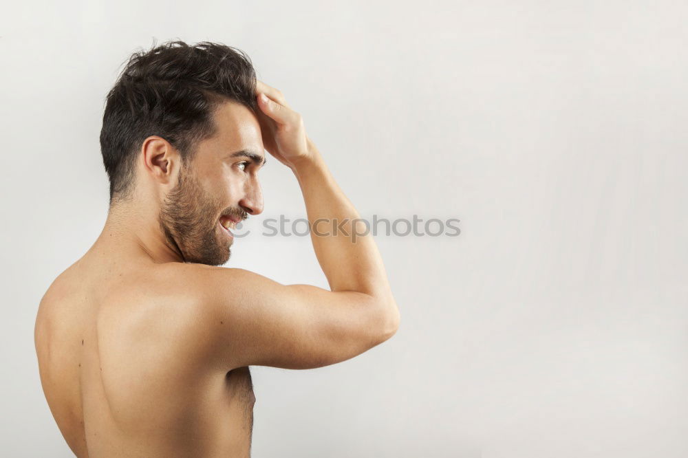 Similar – Young man applying shaving cream