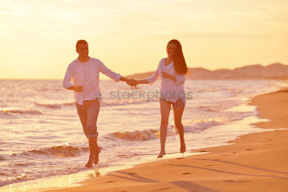 Similar – Father and son playing on the beach at the sunset time. Concept of friendly family.