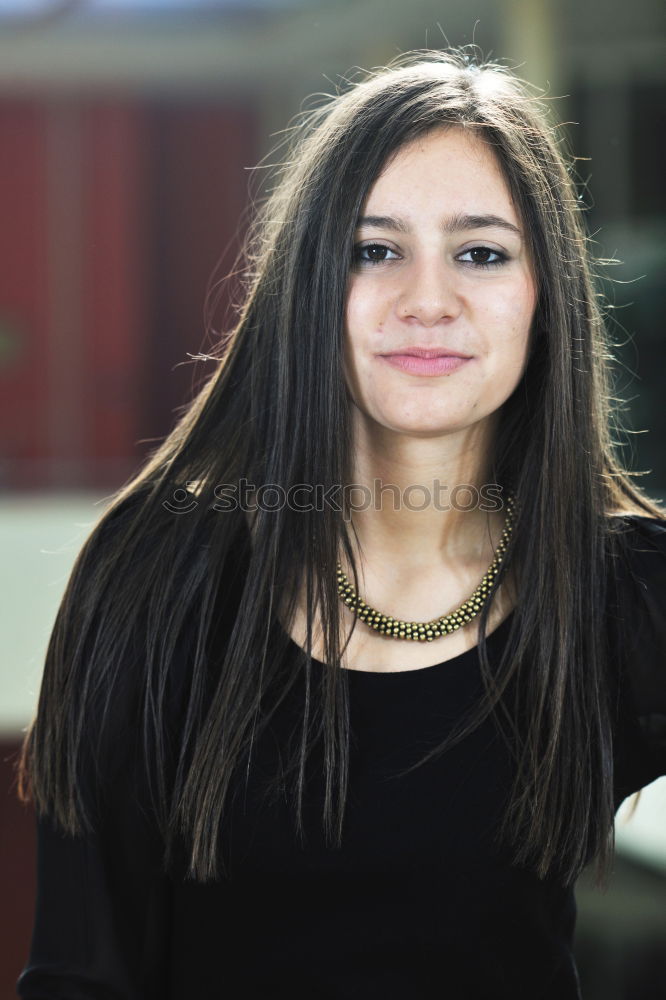 Similar – Image, Stock Photo Teenager girl in jeans with yellow backpack and bike standing on metro station, waiting for train, smiling, laughing. Orange train passing by behind the girl. Futuristic subway station. Finland, Espoo