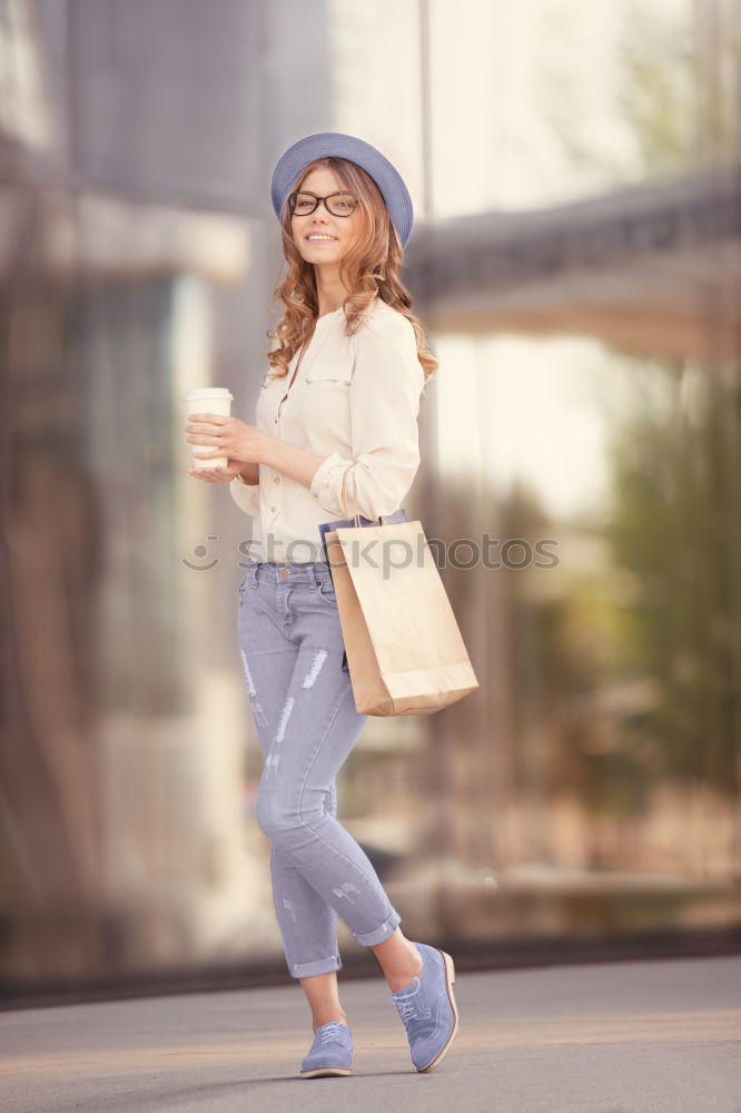 Similar – Image, Stock Photo Portrait of a Young woman in the street.