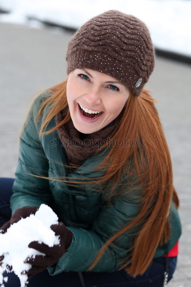 Similar – snow hare Cap Winter Woman