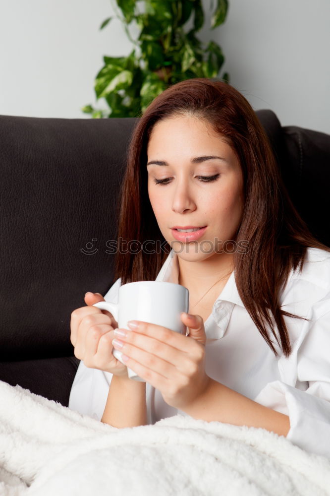 Similar – Image, Stock Photo Woman sitting and relaxing on floor