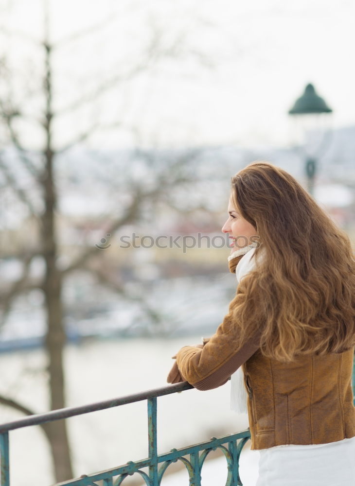 Similar – Sightseeing Berlin, Oberbaumbrücke, Woman with a beret