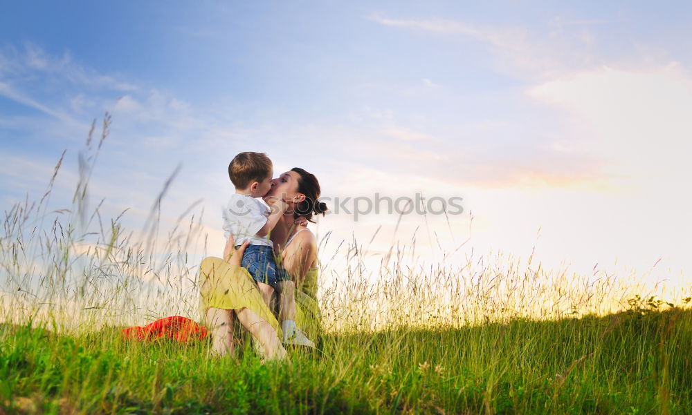 Similar – happy lovers on Holiday in the alps mountains