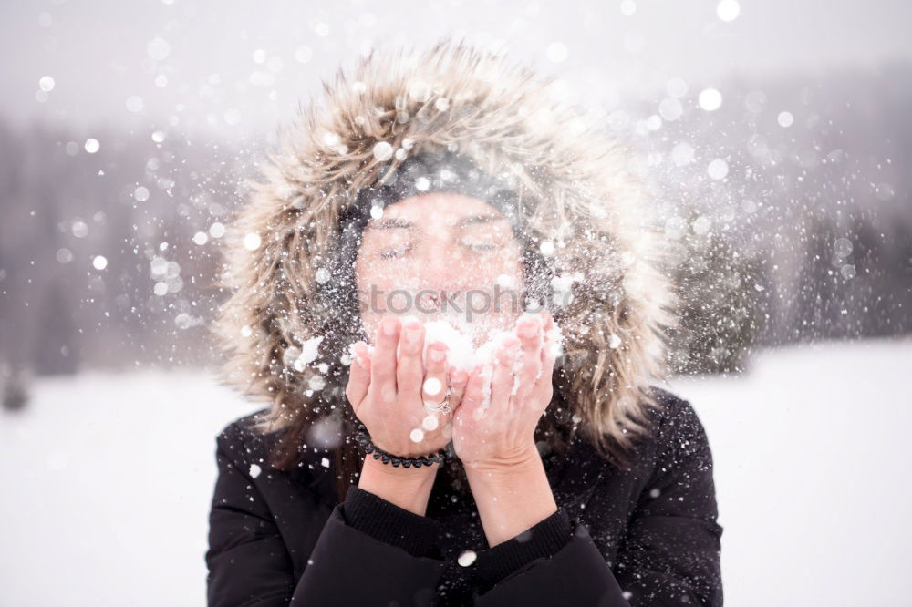 Winter fun Young woman