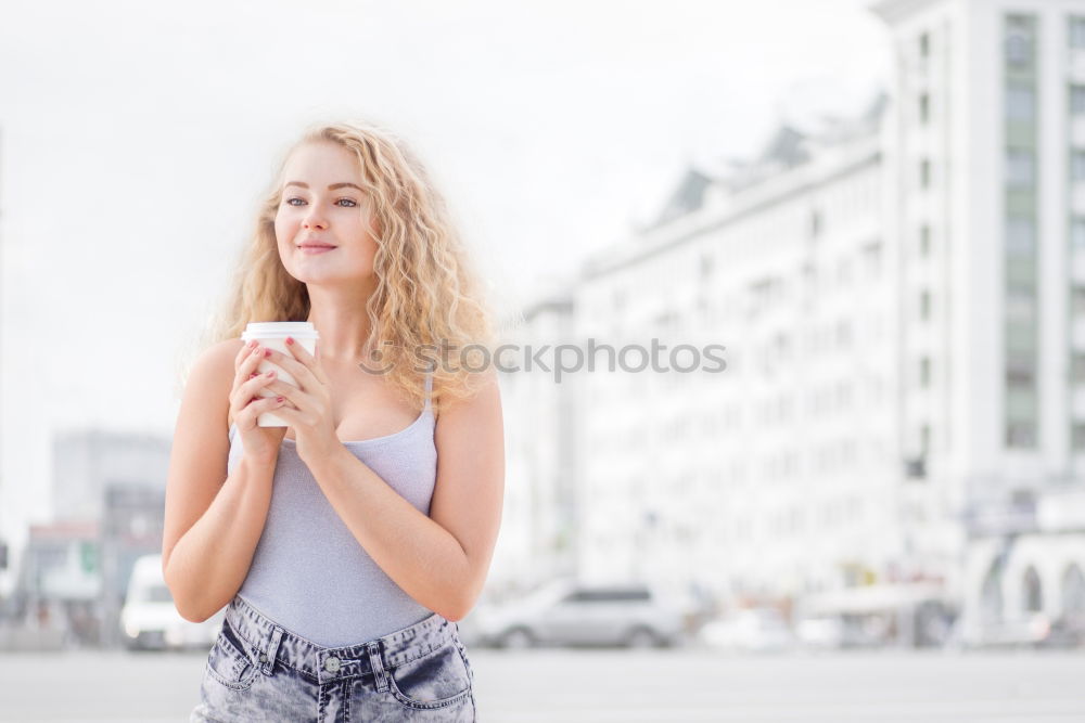 Image, Stock Photo Happy woman with a joyful smile