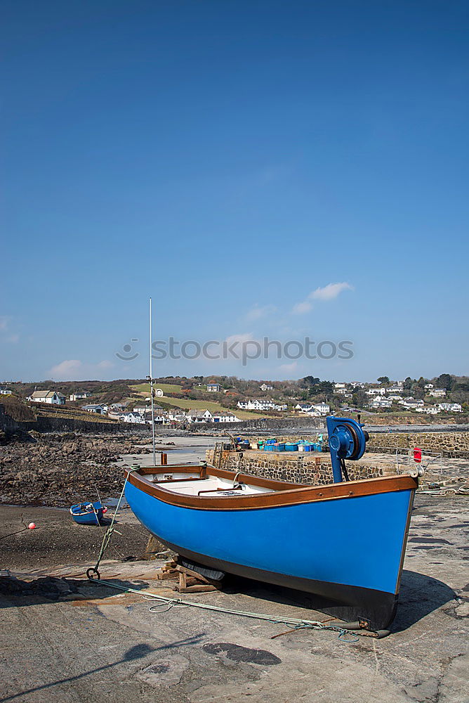 Similar – Image, Stock Photo Idyllic harbour with cotton clouds