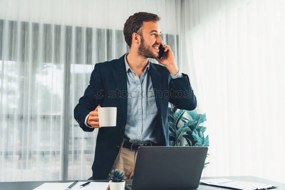 Similar – Image, Stock Photo Hello? Business Career