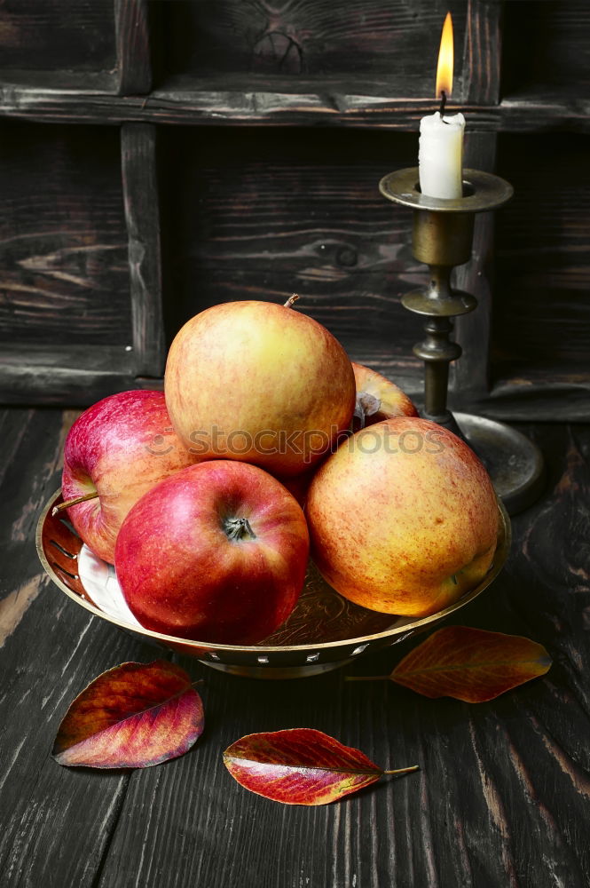 Similar – Image, Stock Photo Sliced apples on a plate