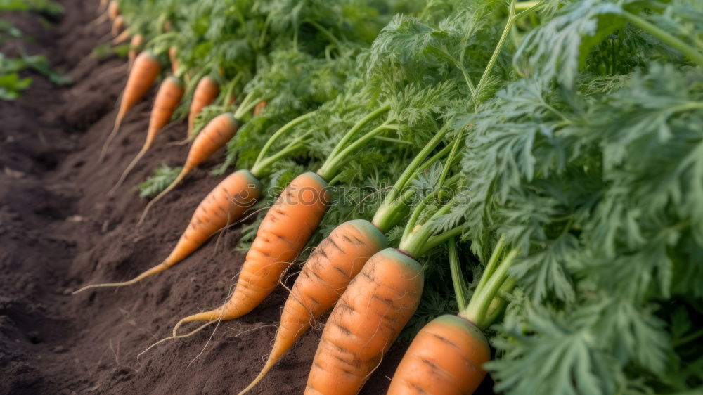 Similar – Farmer at the carrot harvest of fresh carrots outdoors