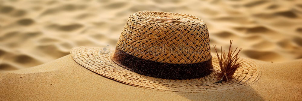 Similar – Straw hat on sand Sand Hat